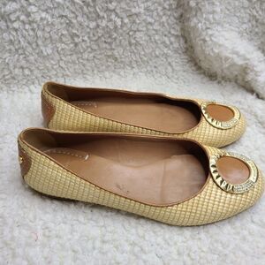 J Vincent Two Tone‎ Leather Ballet Flats sz 8.5